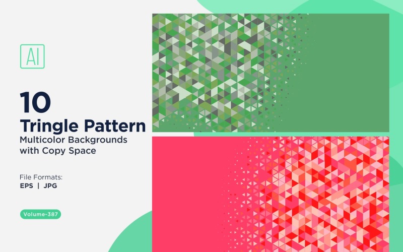 Sfondo con motivo triangolare vibrante in più colori e dimensioni 177