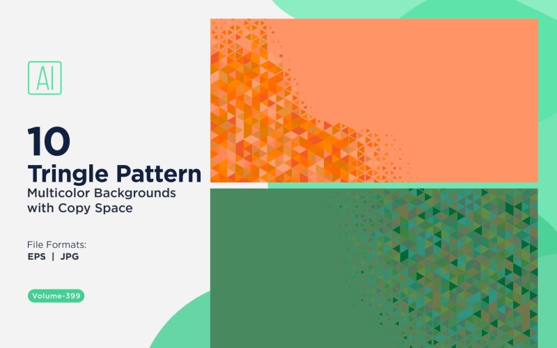 Sfondo con motivo triangolare vibrante in più colori e dimensioni 189