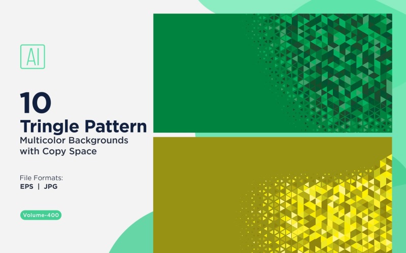 Sfondo con motivo triangolare vibrante in più colori e dimensioni 190