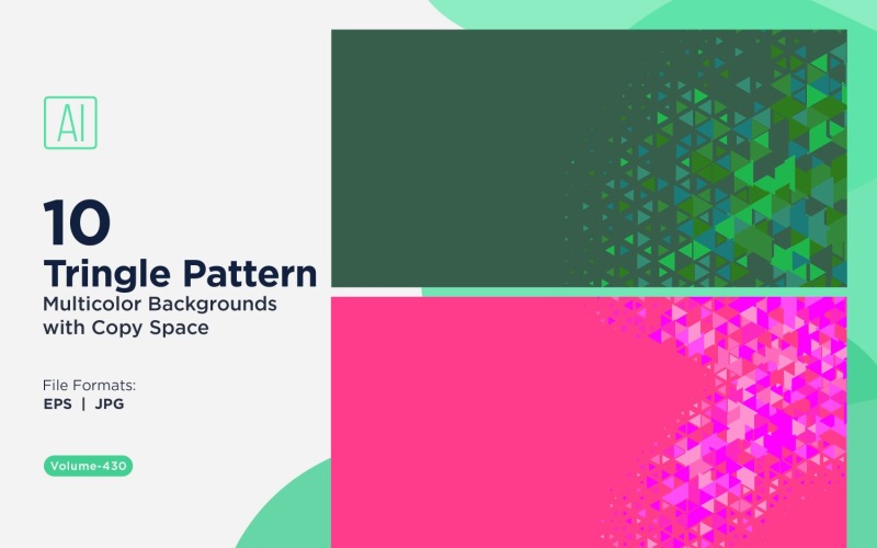 Triangoli colorati di varie dimensioni Versatile modello di sfondo 10