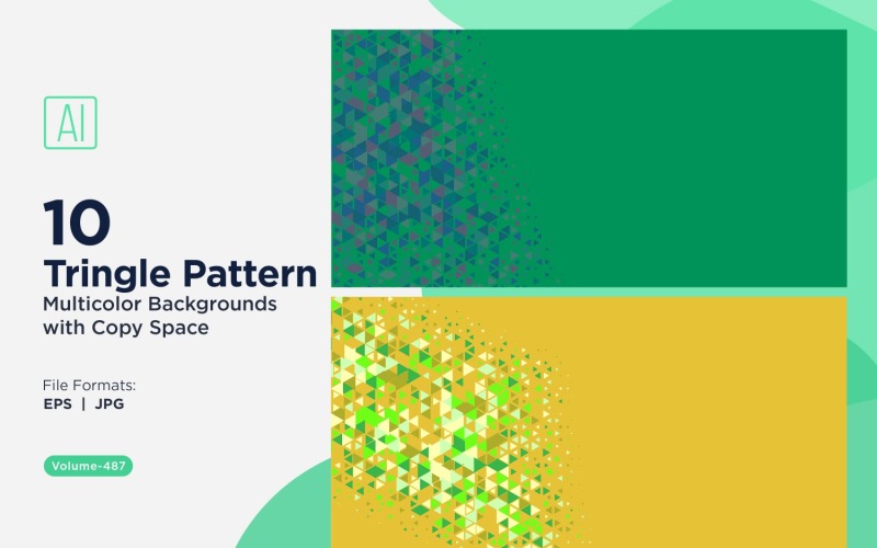 Barevné trojúhelníky různých velikostí Všestranný vzor na pozadí 67