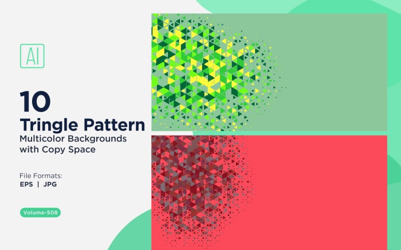 Barevné trojúhelníky různých velikostí Všestranný vzor na pozadí 88