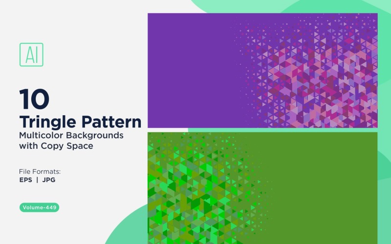 Barevné trojúhelníky různých velikostí Všestranný vzor pozadí 29