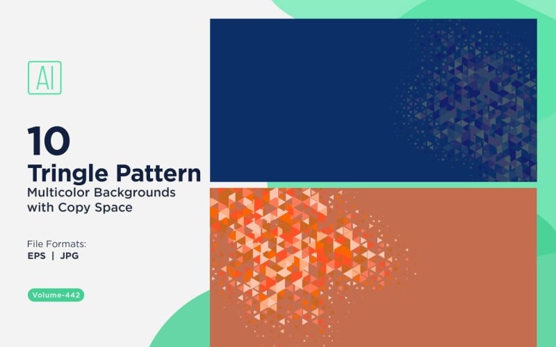 Bunte Dreiecke in verschiedenen Größen Vielseitiger Musterhintergrund 22