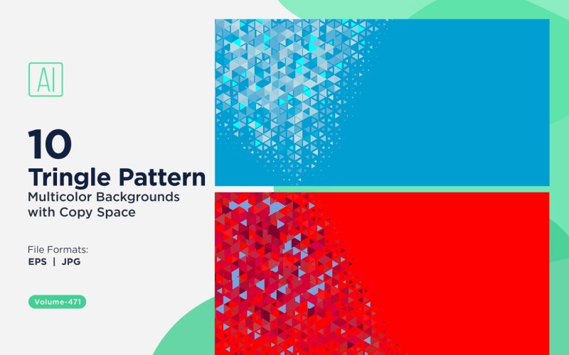 Bunte Dreiecke in verschiedenen Größen Vielseitiger Musterhintergrund 51