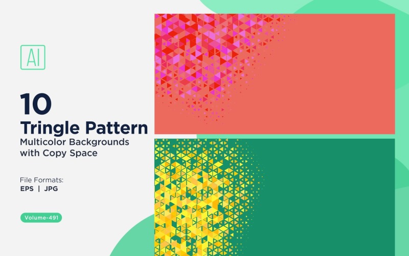 Bunte Dreiecke in verschiedenen Größen Vielseitiger Musterhintergrund 71