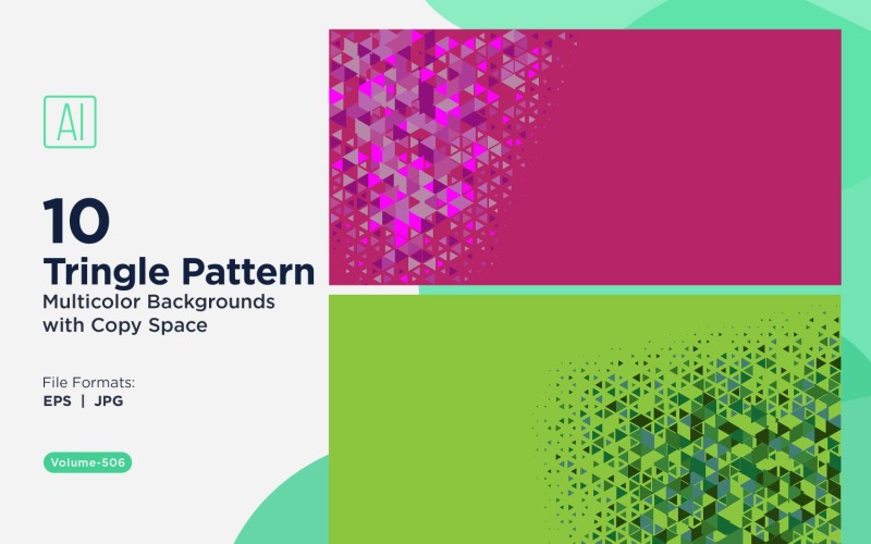 Bunte Dreiecke in verschiedenen Größen Vielseitiger Musterhintergrund 86