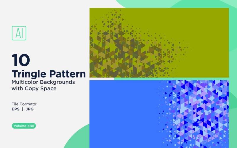Çeşitli Boyutlarda Renkli Üçgenler Çok Yönlü Desen Arkaplanı 28
