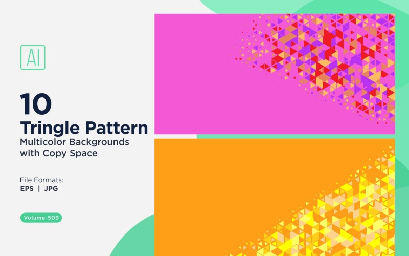 Çeşitli Boyutlarda Renkli Üçgenler Çok Yönlü Desen Arkaplanı 89