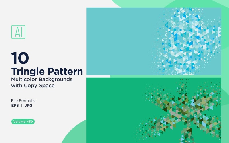 Färgglada trianglar i olika storlekar mångsidigt mönsterbakgrund 39