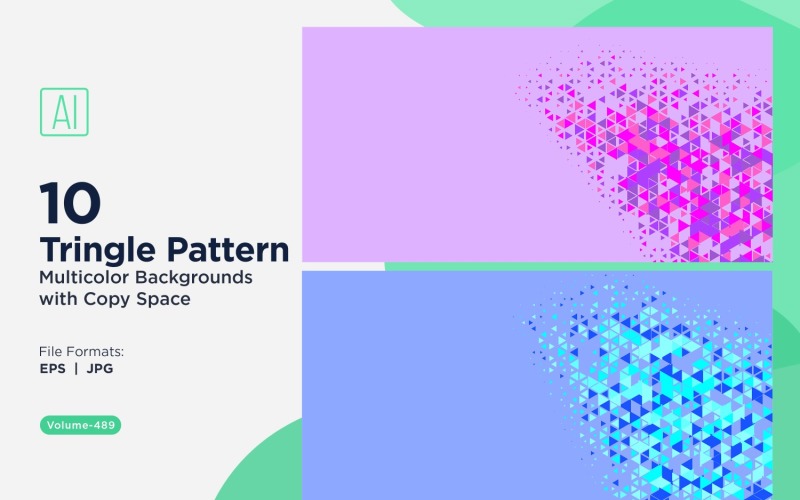 Färgglada trianglar i olika storlekar mångsidigt mönsterbakgrund 69