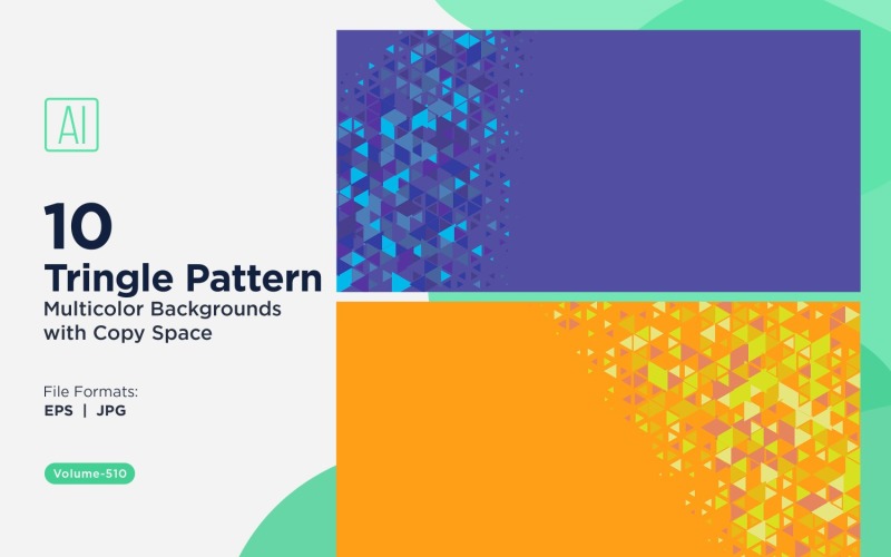 各种尺寸的彩色三角形多功能图案背景 90