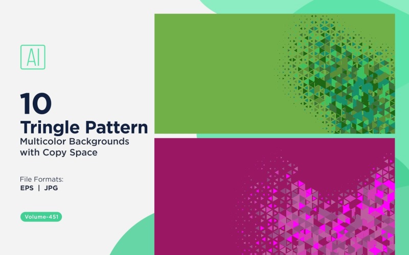 Kolorowe trójkąty o różnych rozmiarach, uniwersalny wzór tła 31