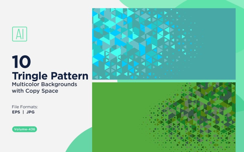 Красочные треугольники разных размеров. Универсальный узор фона 16