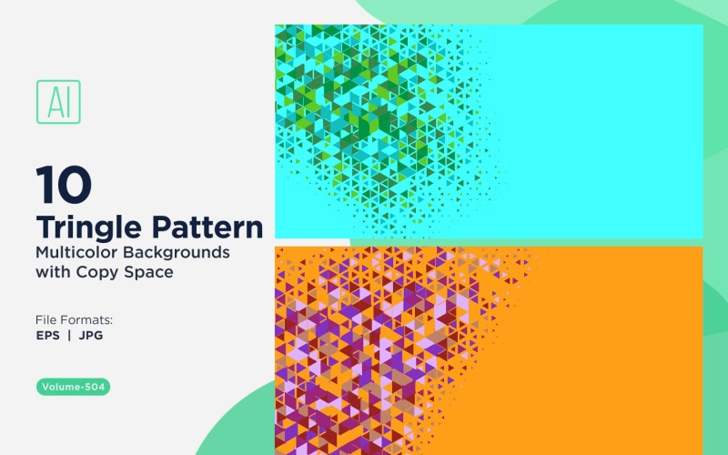 Különböző méretű színes háromszögek Sokoldalú mintás háttér 84