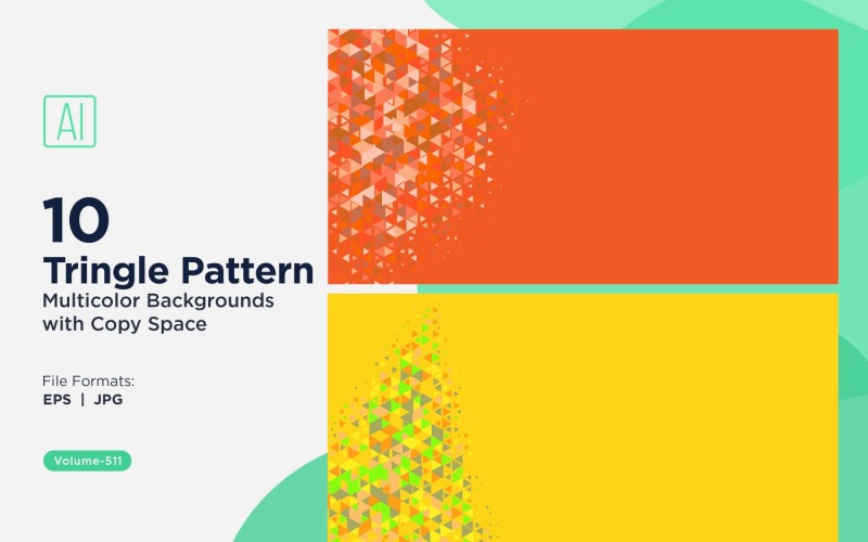 Különböző méretű színes háromszögek Sokoldalú mintás háttér 91