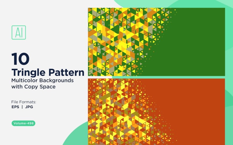 Разноцветные треугольники разных размеров. Универсальный узор фона 78