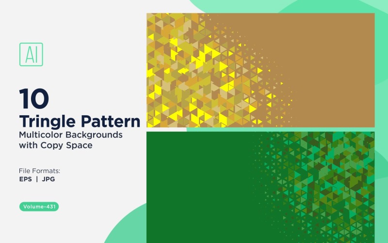Різнокольорові трикутники різного розміру, різноманітний фон візерунка 11