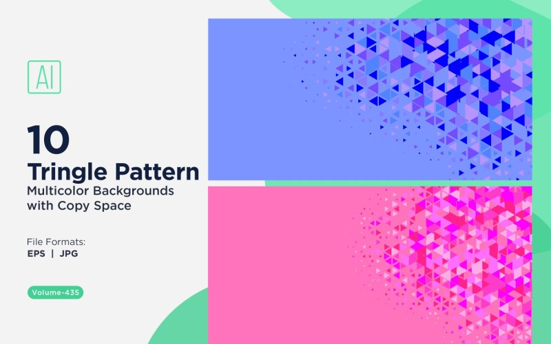 Різнокольорові трикутники різного розміру, універсальний візерунок, тло 15