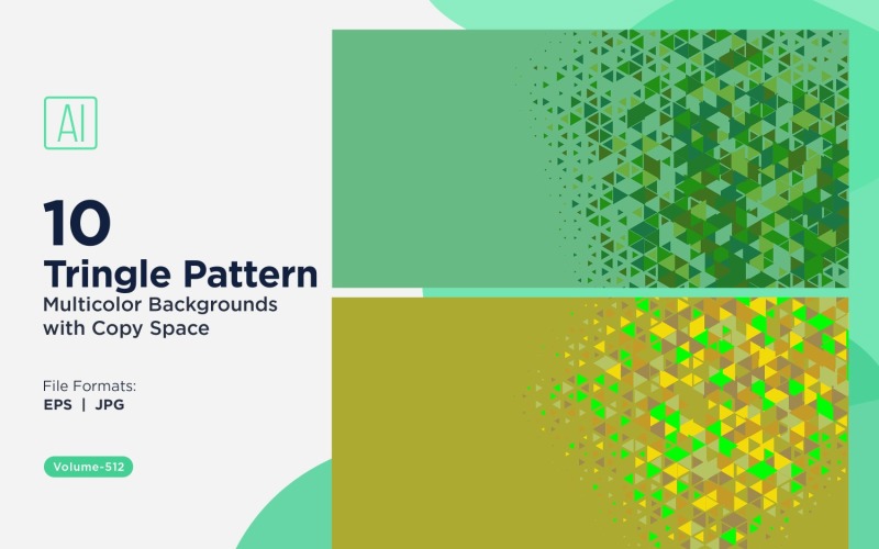 Triangles colorés de différentes tailles, motif de fond polyvalent 92
