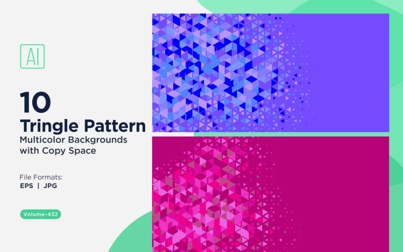 Triangoli colorati di varie dimensioni Versatile modello di sfondo 12