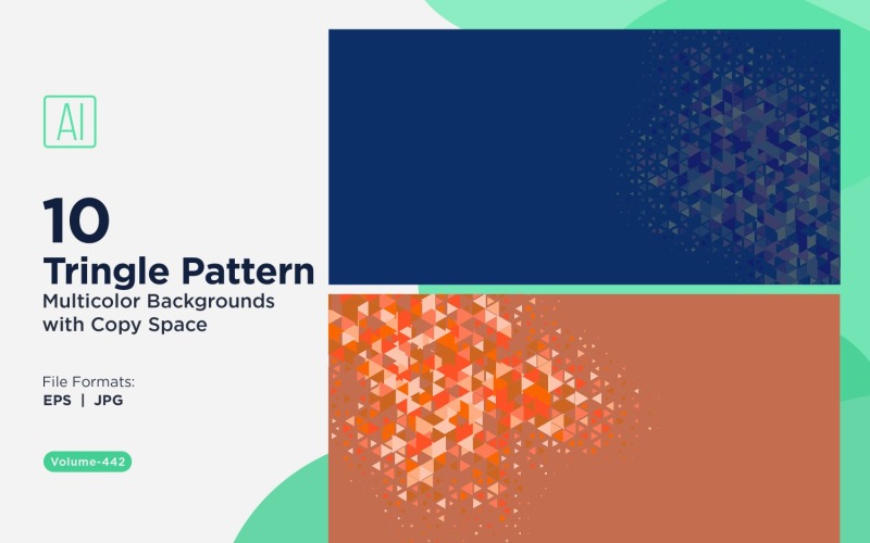 Triangoli colorati di varie dimensioni Versatile modello di sfondo 22