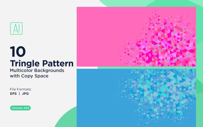 Triangoli colorati di varie dimensioni Versatile modello di sfondo 23
