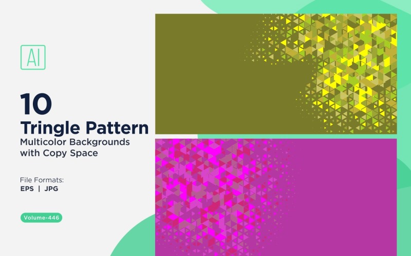 Triangoli colorati di varie dimensioni Versatile modello di sfondo 26