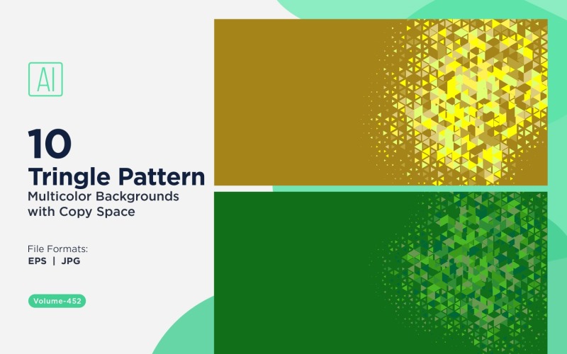 Triangoli colorati di varie dimensioni Versatile modello di sfondo 32