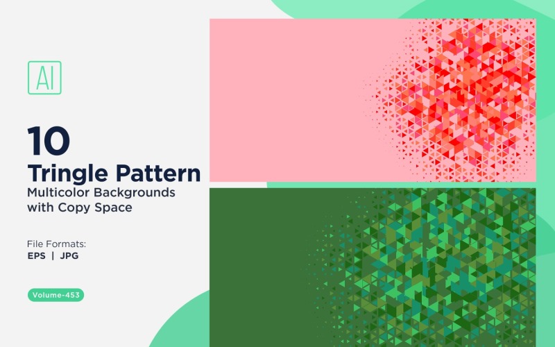 Triangoli colorati di varie dimensioni Versatile modello di sfondo 33