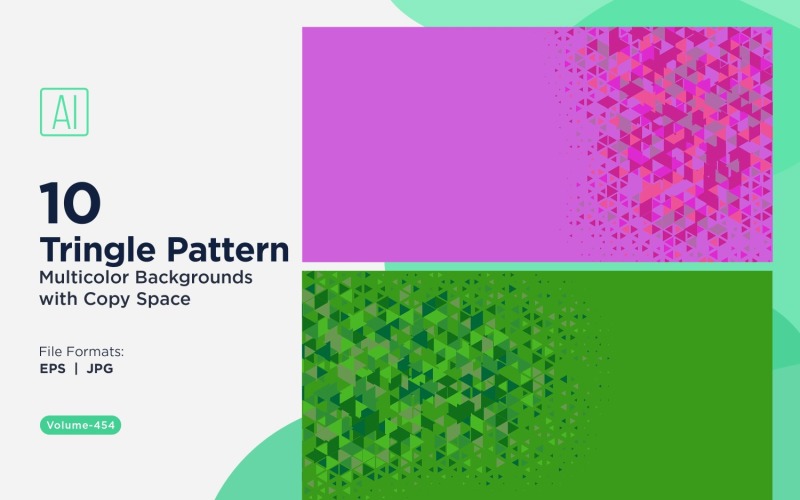 Triangoli colorati di varie dimensioni Versatile modello di sfondo 34