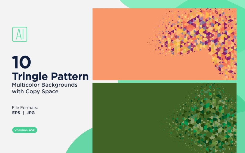 Triangoli colorati di varie dimensioni Versatile modello di sfondo 36
