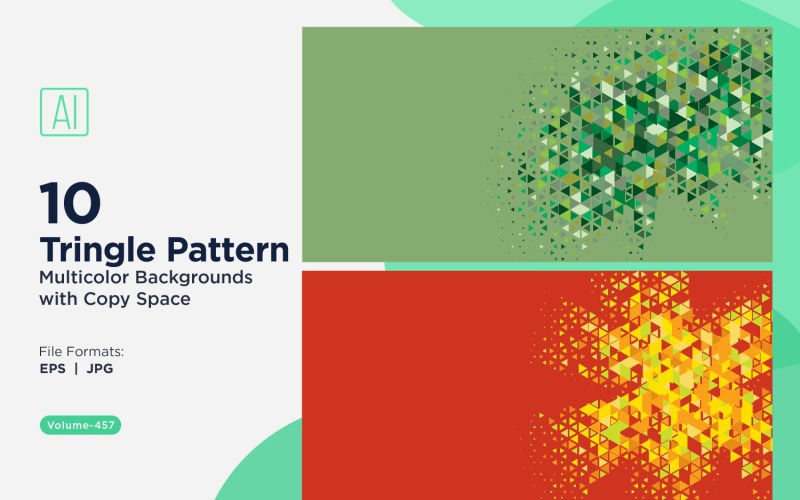 Triangoli colorati di varie dimensioni Versatile modello di sfondo 37