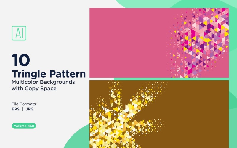 Triangoli colorati di varie dimensioni Versatile modello di sfondo 38