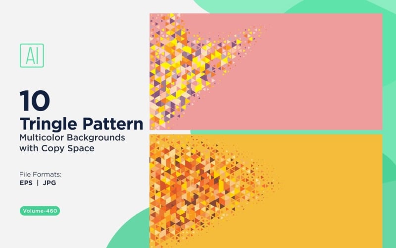 Triangoli colorati di varie dimensioni Versatile modello di sfondo 40