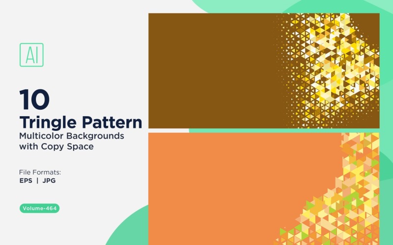 Triangoli colorati di varie dimensioni Versatile modello di sfondo 44