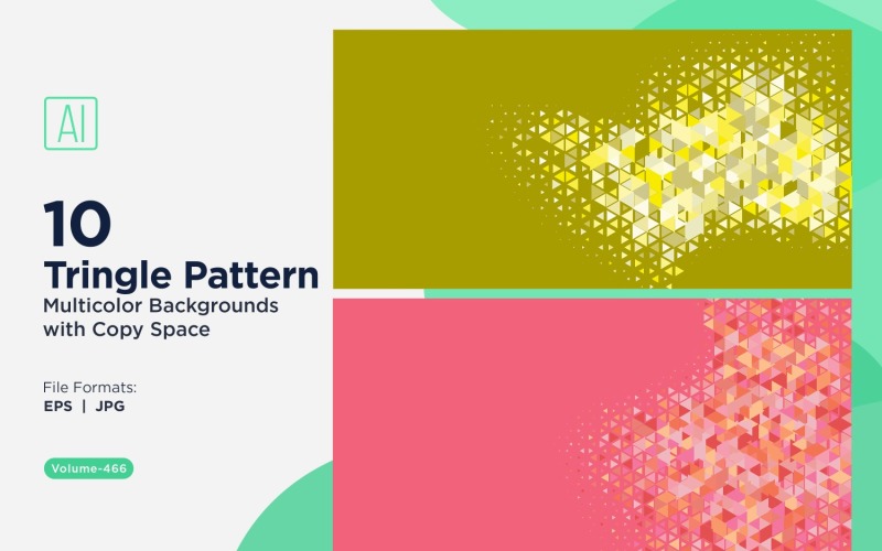 Triangoli colorati di varie dimensioni Versatile modello di sfondo 46