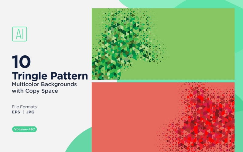 Triangoli colorati di varie dimensioni Versatile modello di sfondo 47