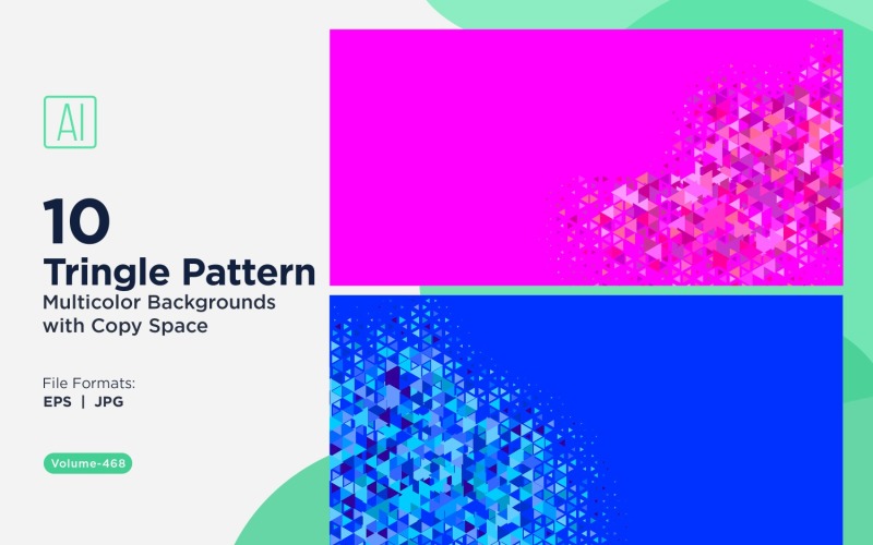 Triangoli colorati di varie dimensioni Versatile modello di sfondo 48