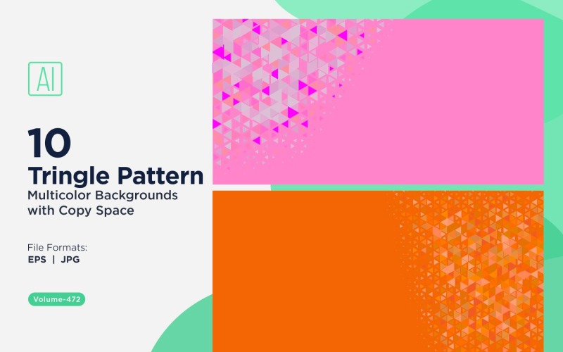 Triangoli colorati di varie dimensioni Versatile modello di sfondo 52