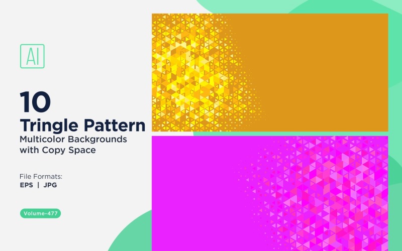 Triangoli colorati di varie dimensioni Versatile modello di sfondo 57