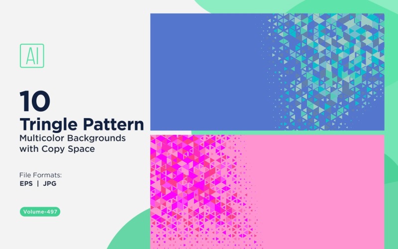 Triangoli colorati di varie dimensioni Versatile modello di sfondo 77