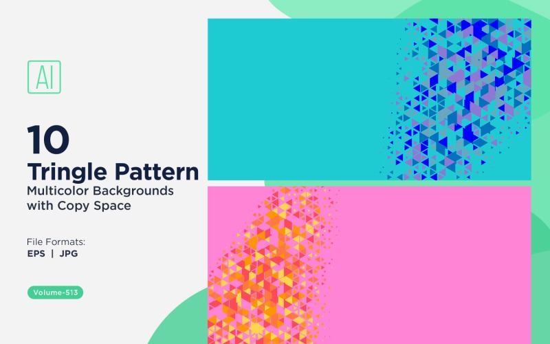 Triangoli colorati di varie dimensioni Versatile modello di sfondo 93