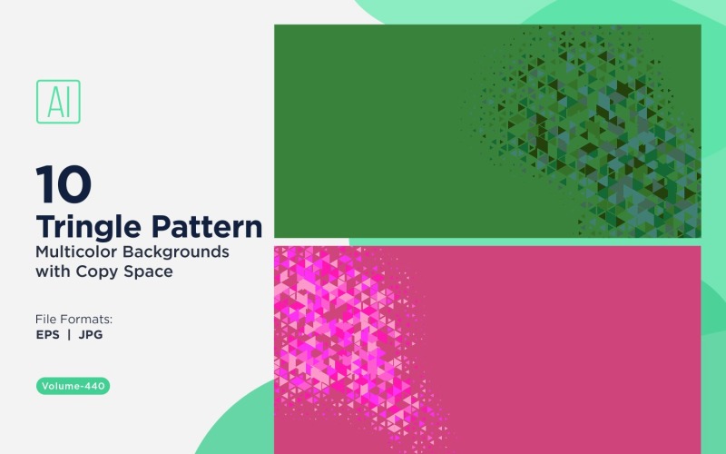 Triângulos coloridos de vários tamanhos Fundo de padrão versátil 20