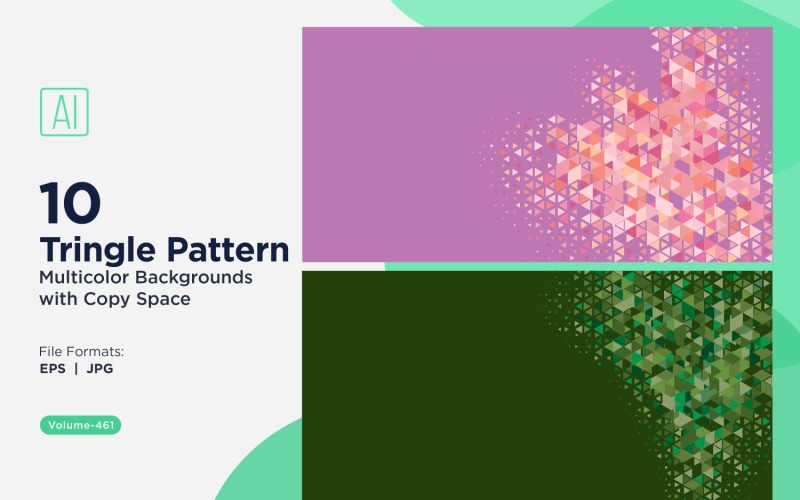 Triângulos coloridos de vários tamanhos Fundo de padrão versátil 41