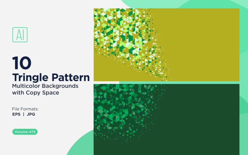 Triângulos coloridos de vários tamanhos Fundo de padrão versátil 55