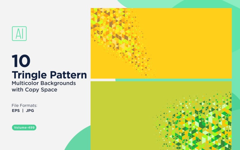 Triângulos coloridos de vários tamanhos Fundo de padrão versátil 79