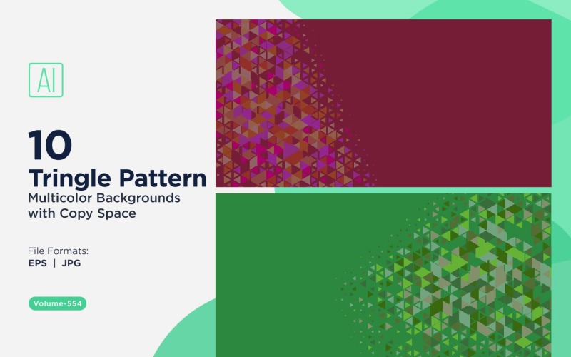 Bunte Dreiecke in verschiedenen Größen Vielseitiger Musterhintergrund 134