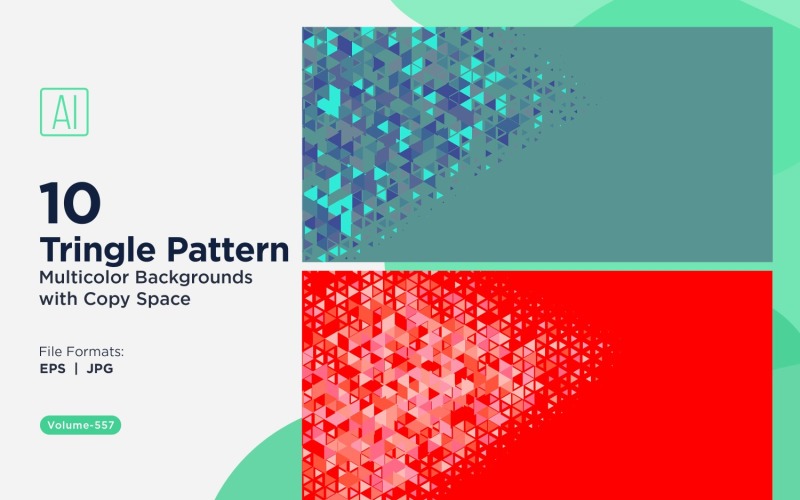 Bunte Dreiecke in verschiedenen Größen Vielseitiger Musterhintergrund 137