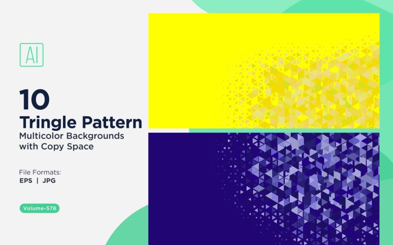 Bunte Dreiecke in verschiedenen Größen Vielseitiger Musterhintergrund 158